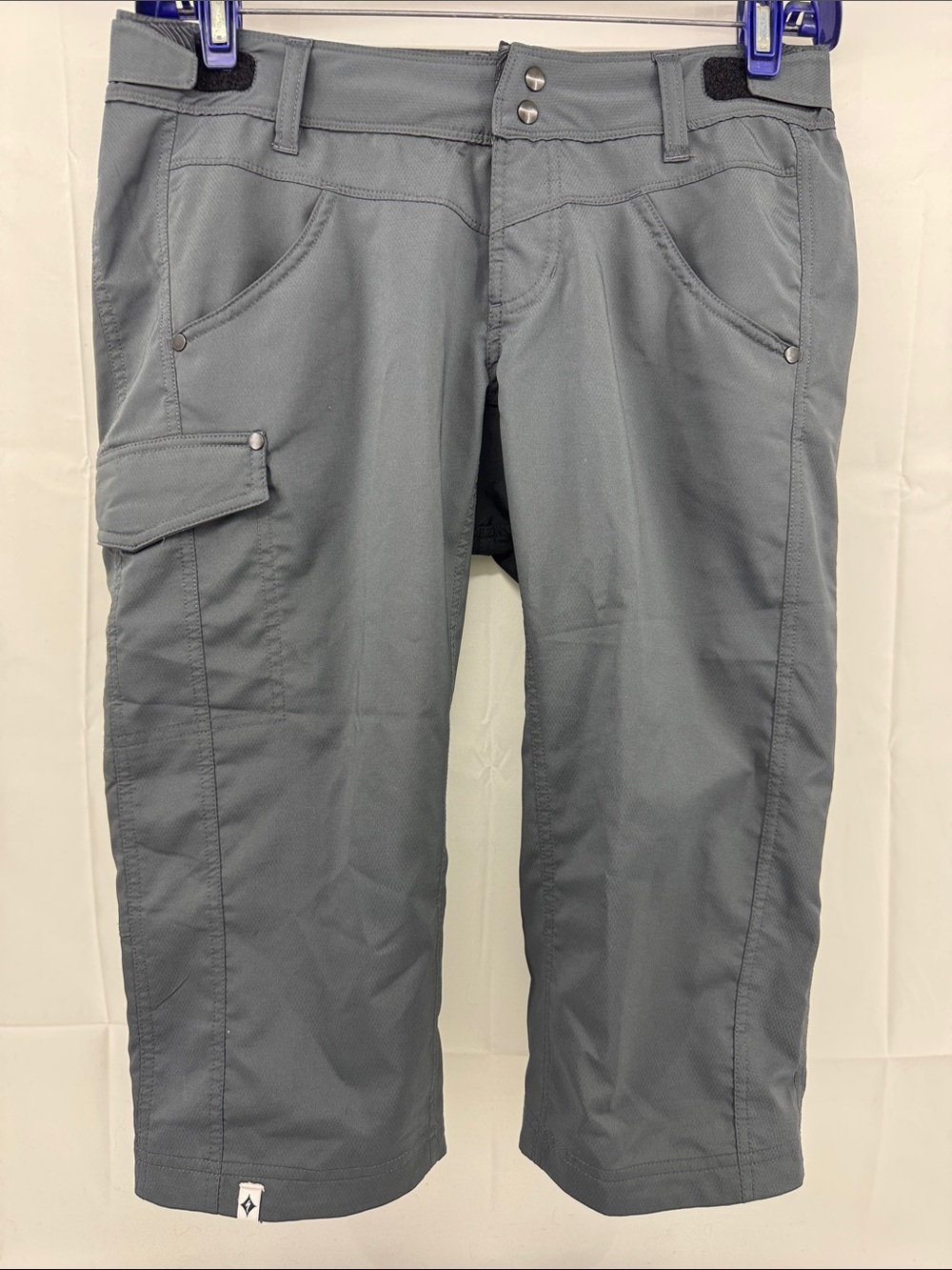 Specialized Mens Relaxed Fit Gray Cargo Utility Knickers Long Shorts, sz M